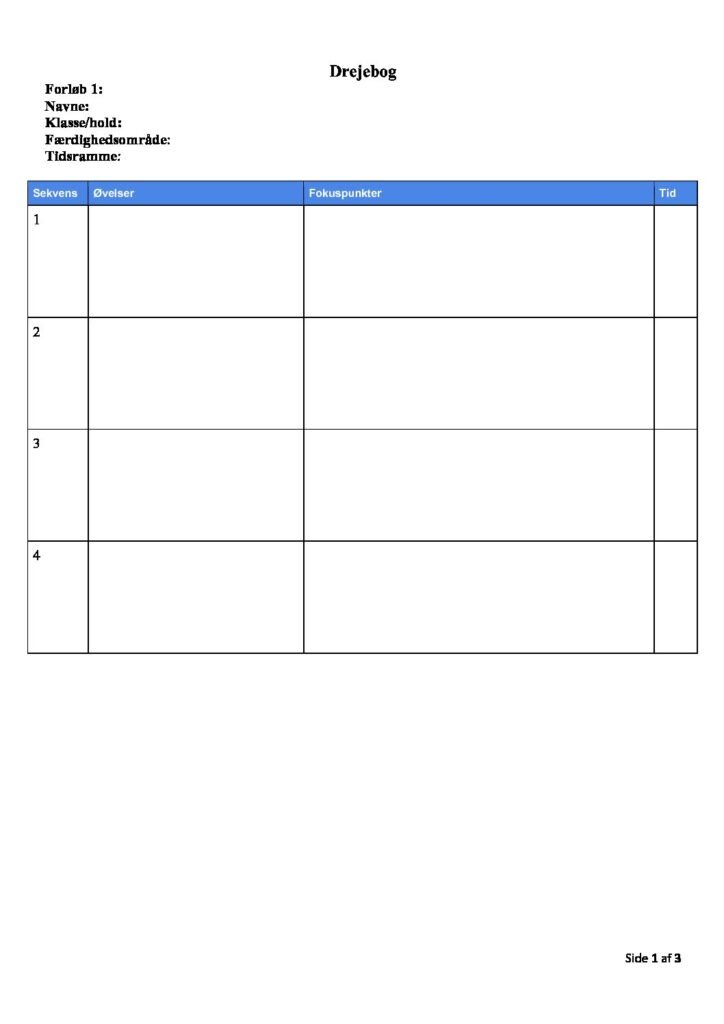 Downloade drejebog skabelon Gratis PDF, Word