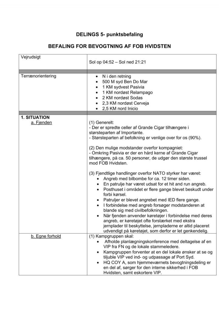 Download 5 punkts befaling skabelon i PDF gratis