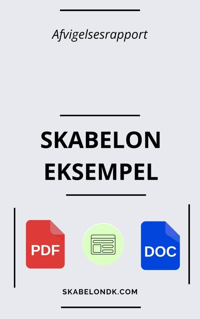 Download en gratis afvigelsesrapport skabelon i PDF
