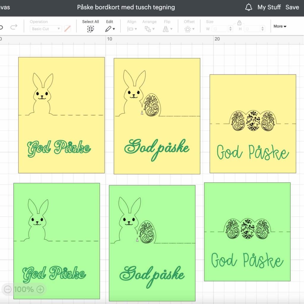 Download en gratis bordkort påske skabelon i PDF
