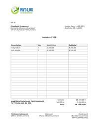 Download en gratis faktura privatperson skabelon i PDF