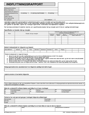 Download en gratis indflytningssyn skabelon i PDF