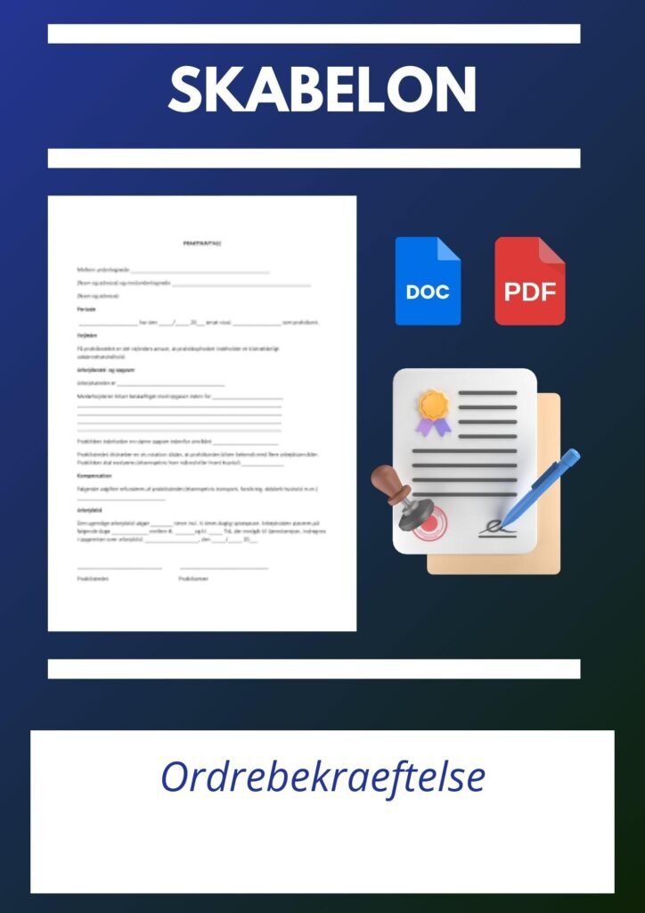 Download en gratis ordrebekræftelse skabelon i PDF