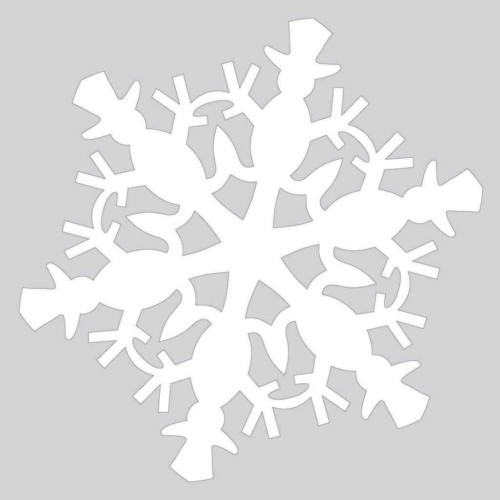 Download en gratis papir snefnug skabelon i PDF