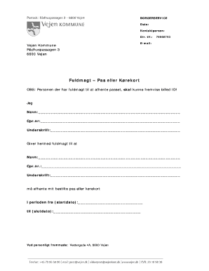 Download en gratis partsrepræsentant fuldmagt skabelon i PDF