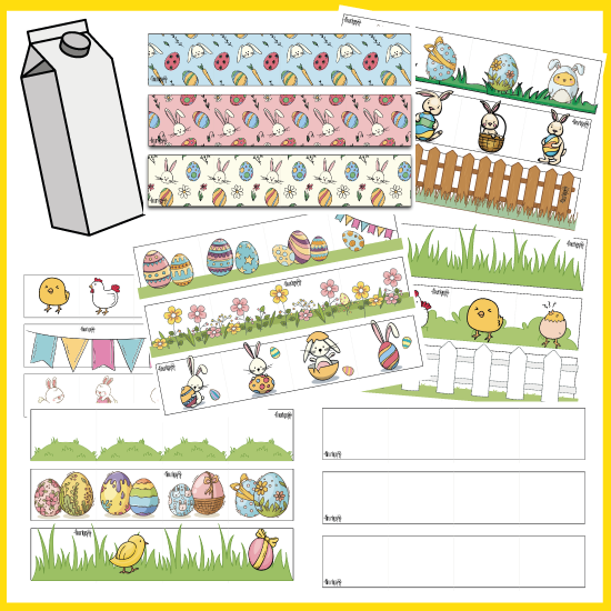 Download en gratis påske karse skabelon i PDF