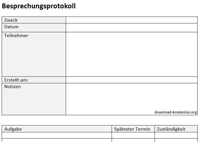 Download en gratis protokol skabelon i PDF