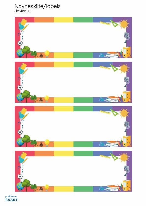 Download en gratis skabelon navneskilt i PDF
