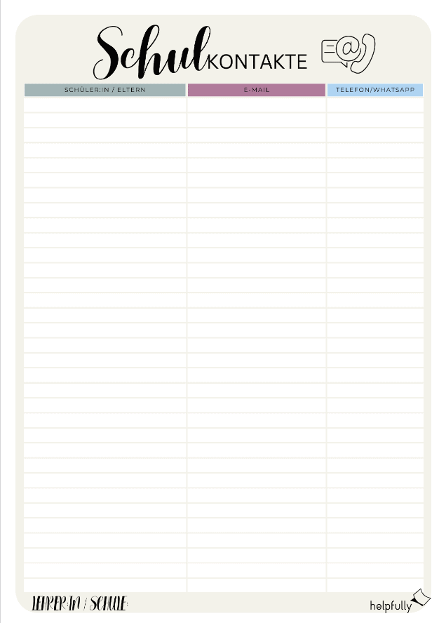 Download en gratis skabelon til telefonliste i PDF