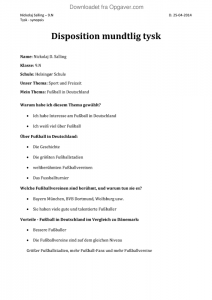 Download en gratis tysk disposition skabelon i PDF