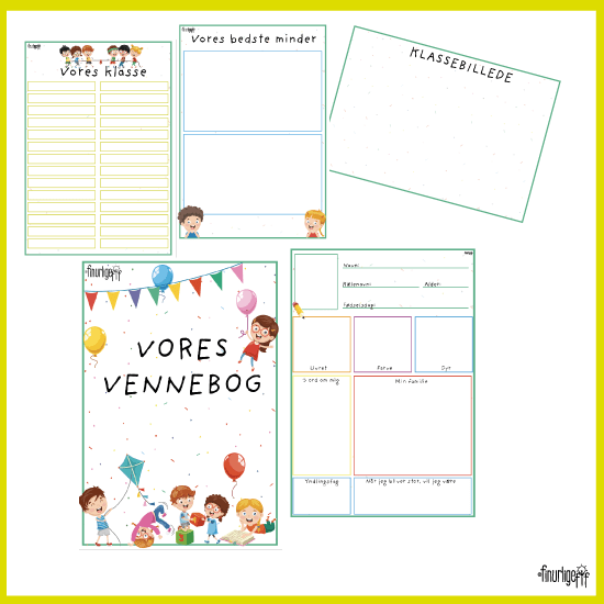 Download en gratis vennebog skabelon i PDF
